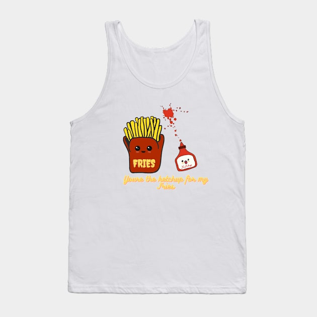 Fries and Ketchup Pair Tank Top by Lookify